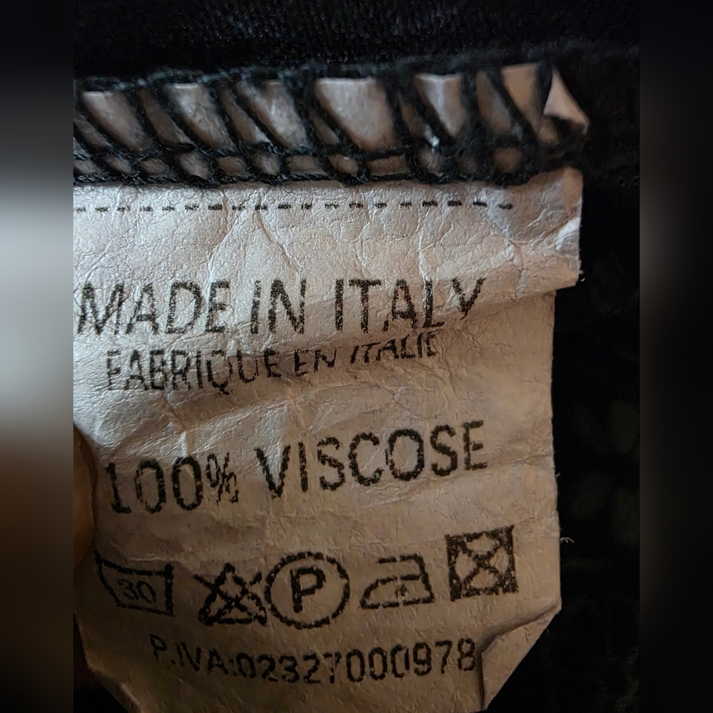 Made In Italy Navy Patterned Kimono Cardigan - Picture 5 of 5